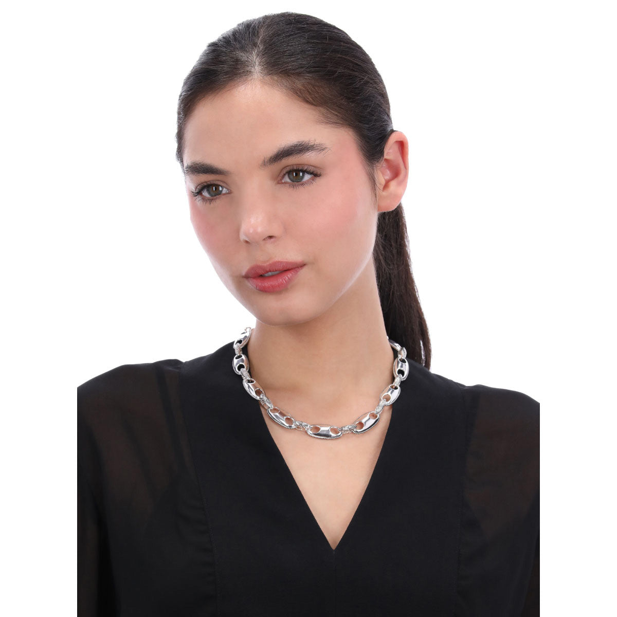 Collar Napier Color Plateado 17N00749 Para Dama