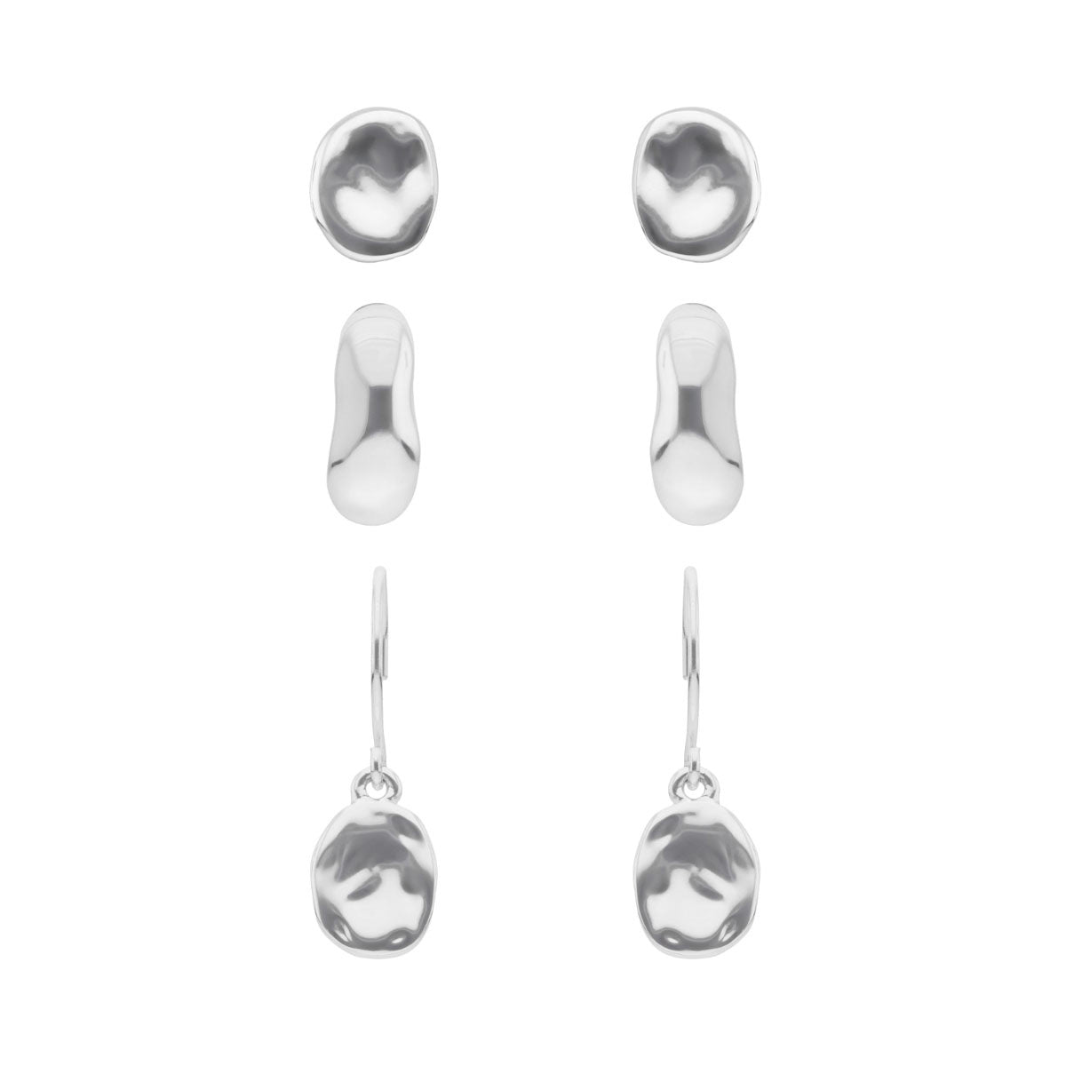 Aretes Nine West Color Plateado 19G03445 Para Dama