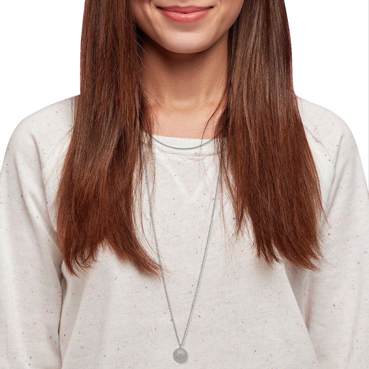 Collar Nine West color plateado 19N00285