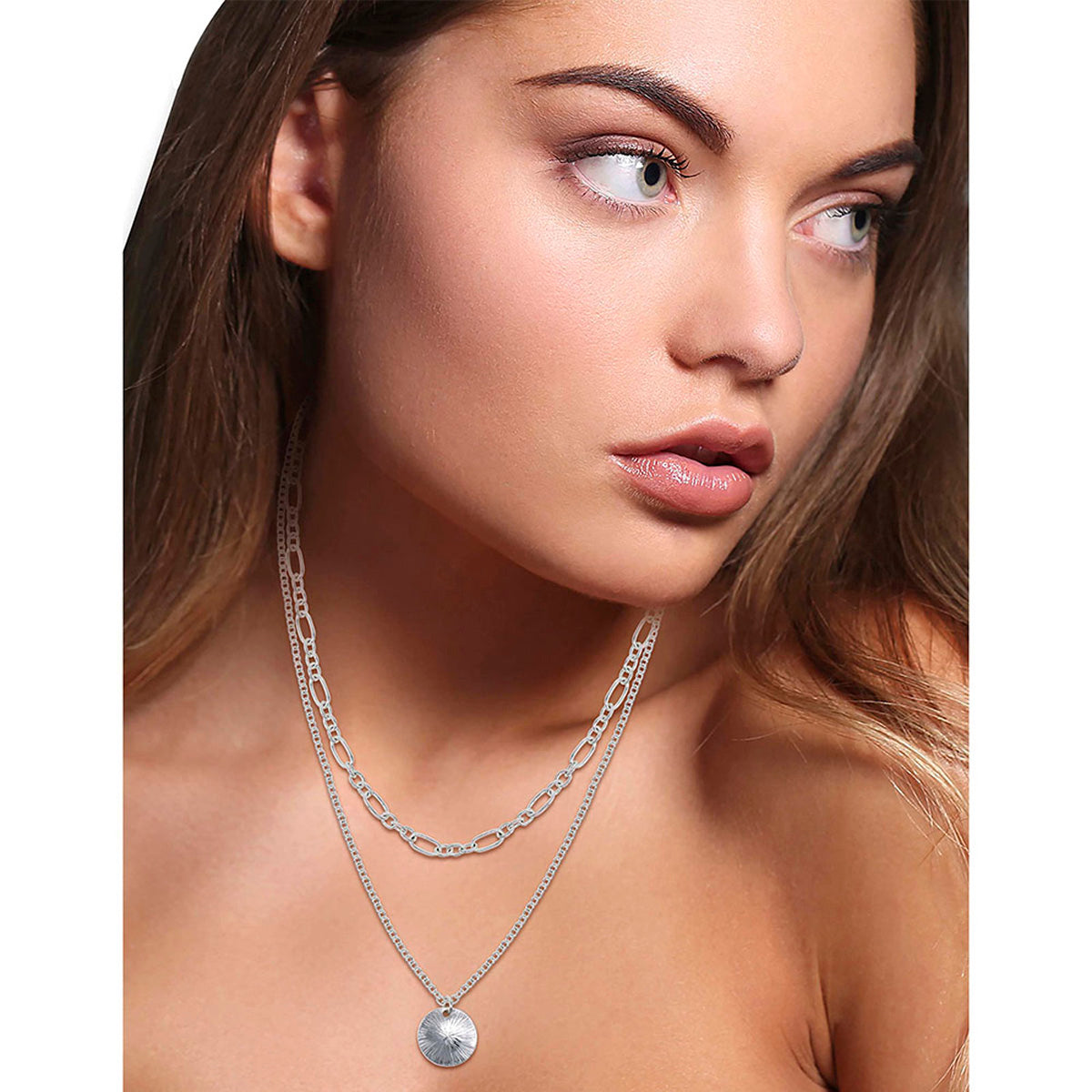 Collar Nine West color plateado 19N00290