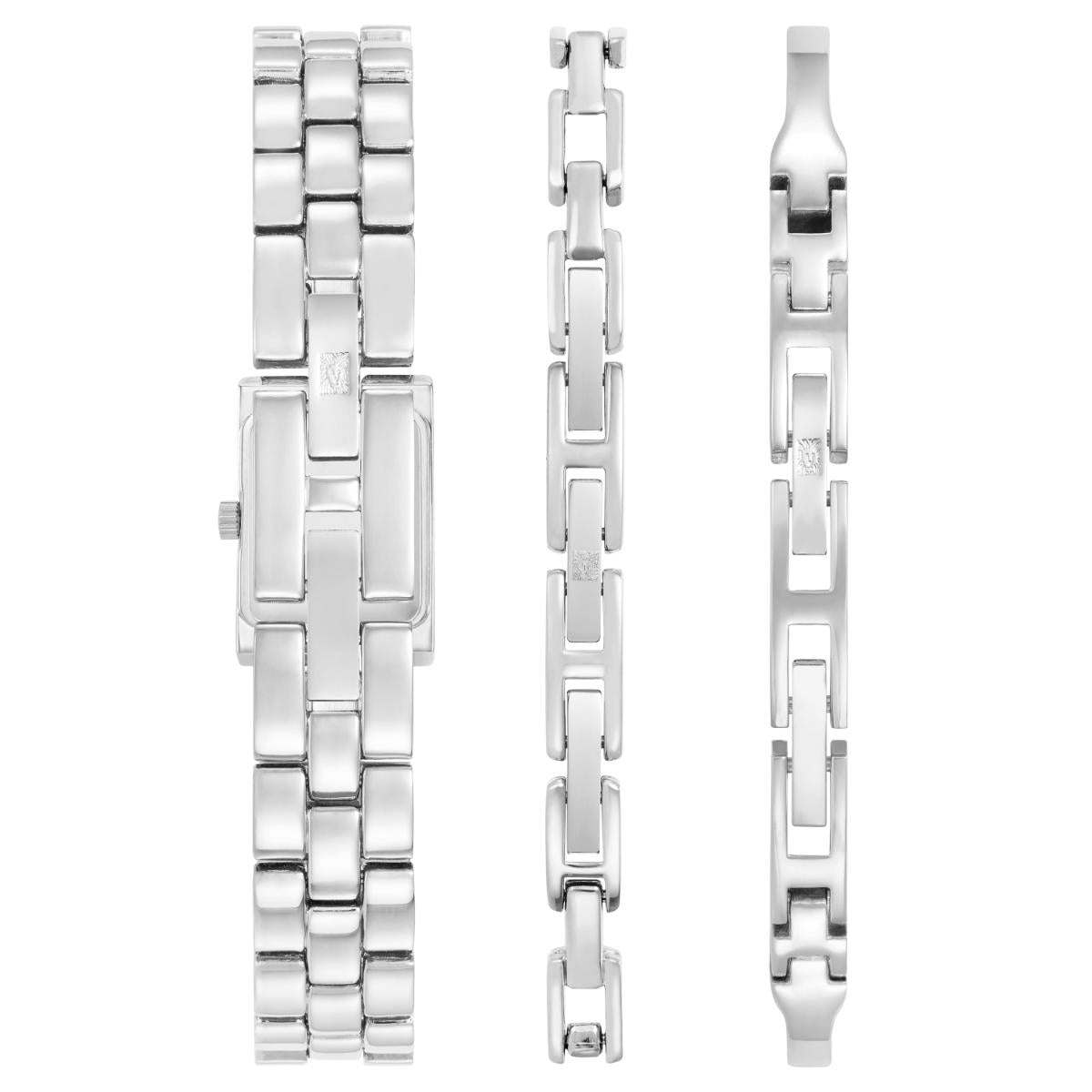 BoxSet Reloj Anne Klein Color Plata Ak5431Svst Para Dama