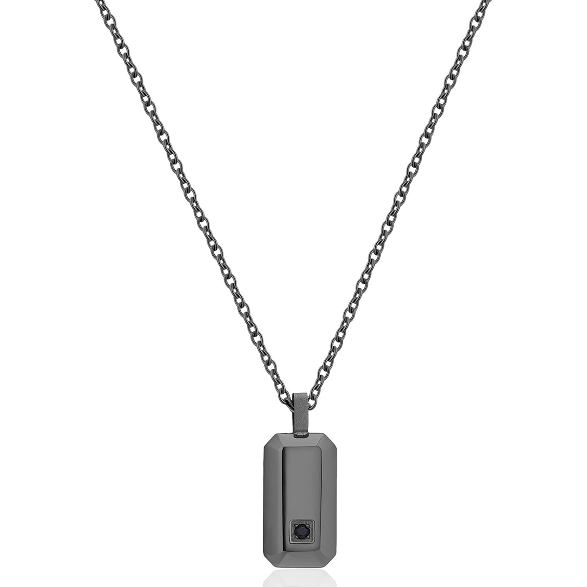 Collar Brosway Para Caballero Color Negro Bgf02