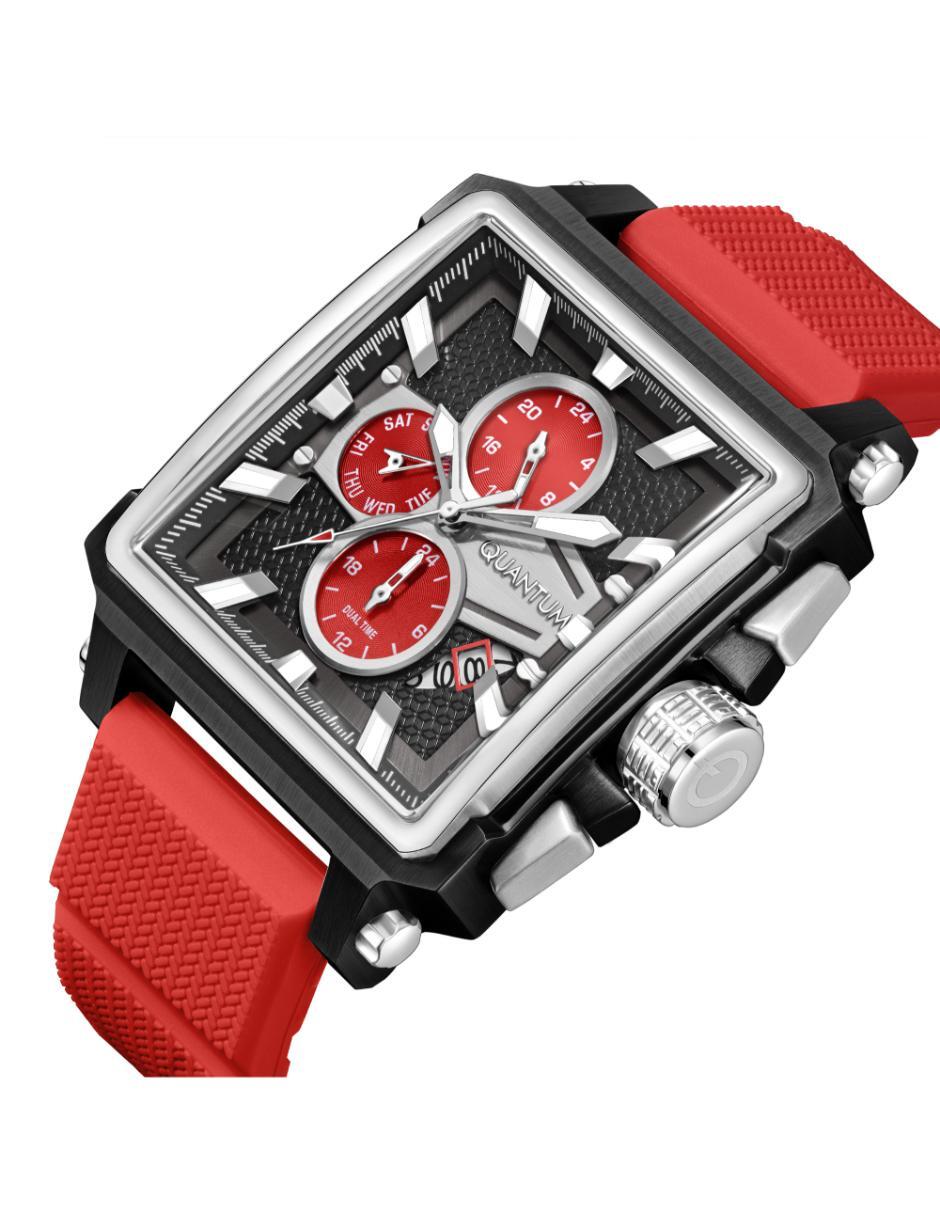 Reloj Quantum Color Rojo HNG969.358 Para Caballero