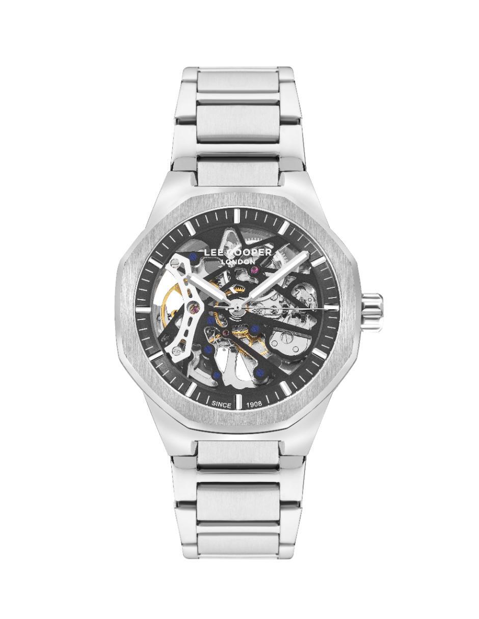 Reloj Lee Cooper Color Plateado Lc07905.350 Para Caballero