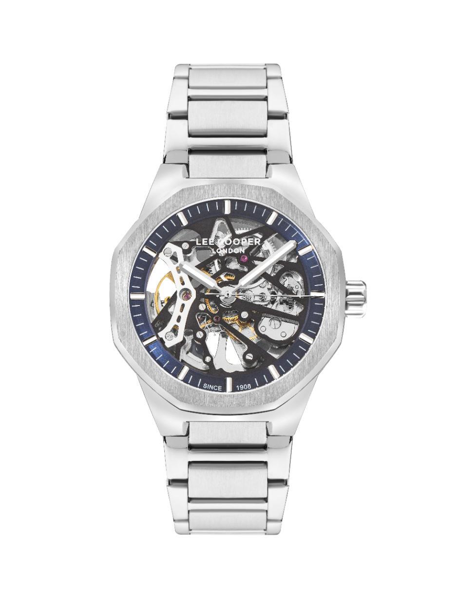 Reloj Lee Cooper Color Plateado Lc07905.390 Para Caballero
