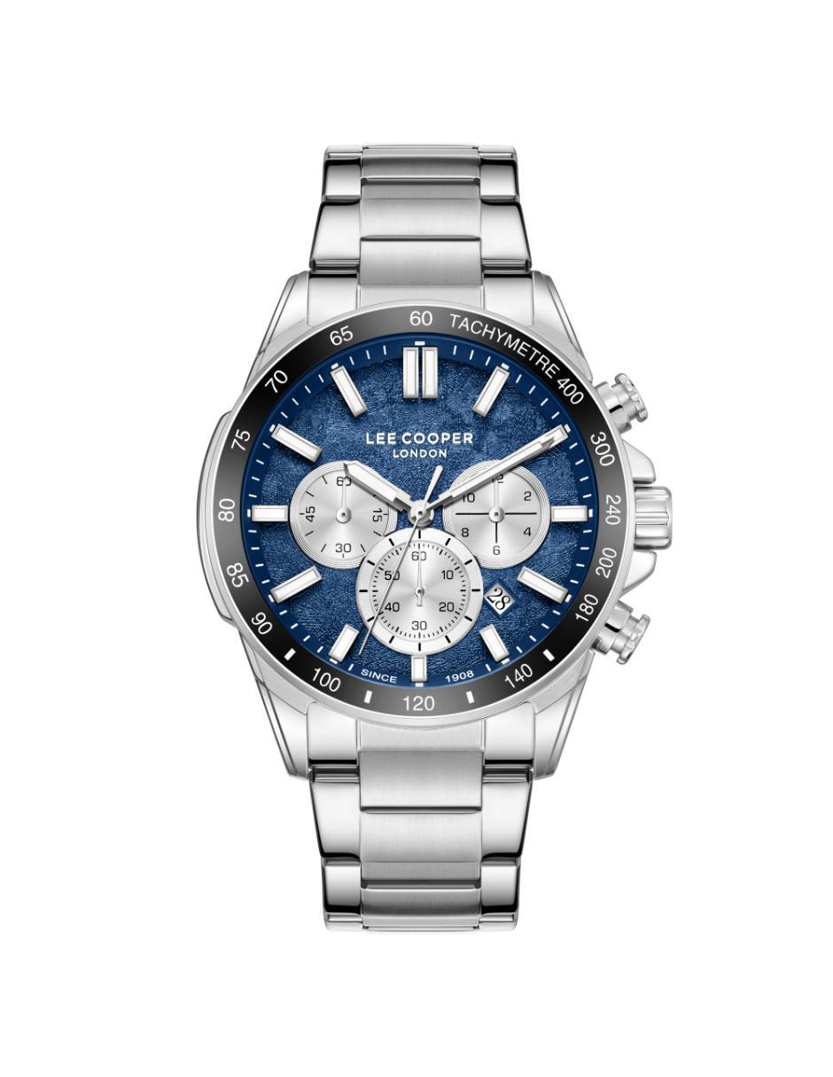 Reloj Lee Cooper Color Plateado LC08240.390 Para Caballero
