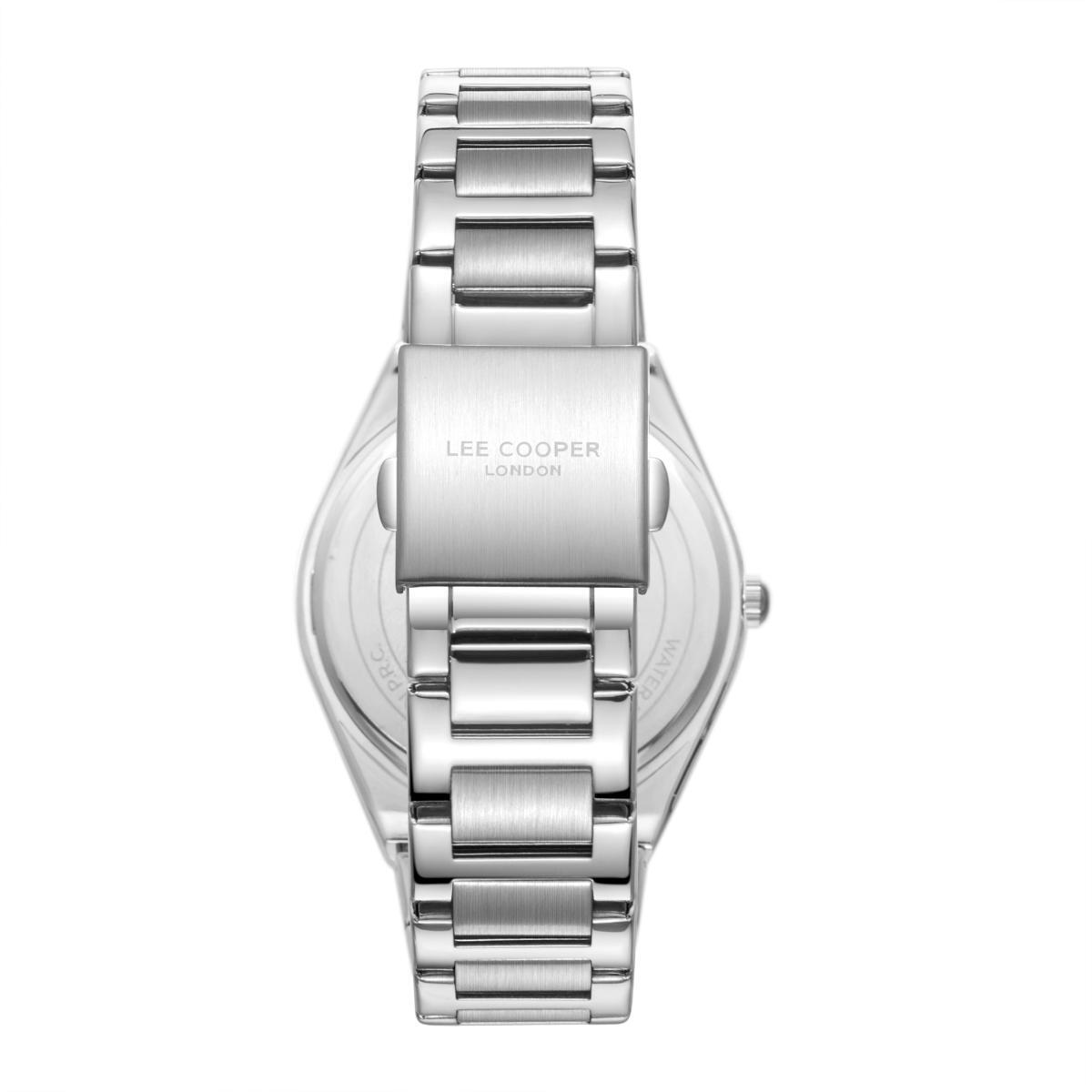 Reloj Lee Cooper Color Plateado Lc08262.330 Para Caballero