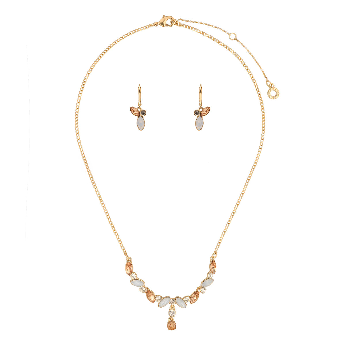 Boxset Collar Y Aretes Anne Klein Color Dorado 01B01400 Para Dama