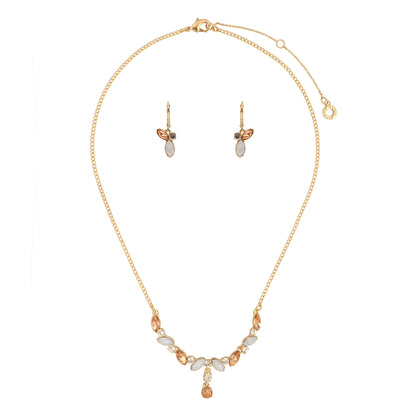 Boxset Collar Y Aretes Anne Klein Color Dorado 01B01400 Para Dama