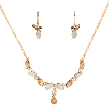 Boxset Collar Y Aretes Anne Klein Color Dorado 01B01400 Para Dama