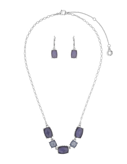 Boxset Collar Y Aretes Anne Klein Color Plateado 01B01456 Para Dama