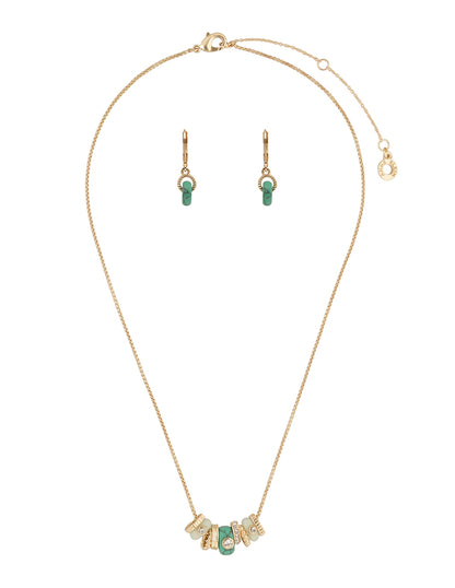 Boxset Collar Y Aretes Anne Klein Color Dorado 01B01463 Para Dama