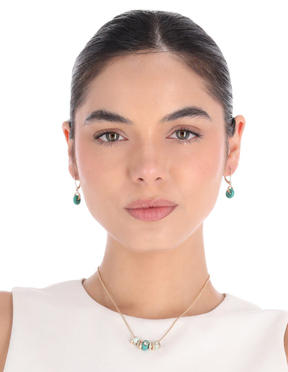 Boxset Collar Y Aretes Anne Klein Color Dorado 01B01463 Para Dama