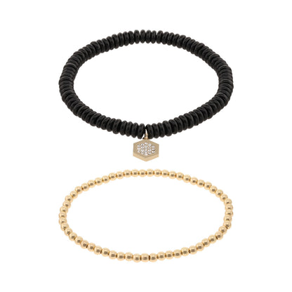 Pulsera DKNY Color Dorado/Negro 04B00304 Para Dama
