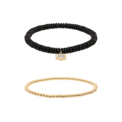 Pulsera DKNY Color Dorado/Negro 04B00304 Para Dama