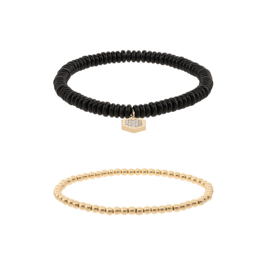 Pulsera DKNY Color Dorado/Negro 04B00304 Para Dama