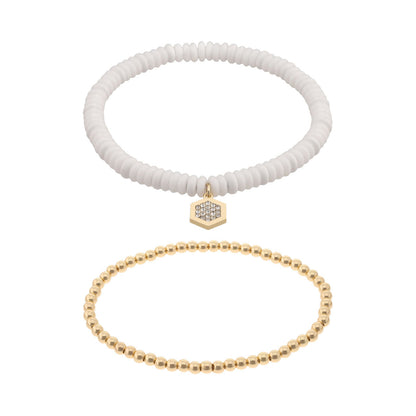 Pulsera DNKY Color Dorado/Blanco 04B00305 Para Dama