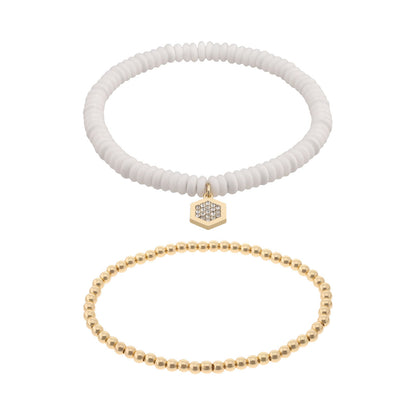 Pulsera DKNY Color Dorado/Blanco 04B00305 Para Dama