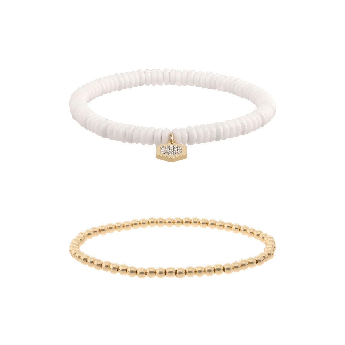 Pulsera DNKY Color Dorado/Blanco 04B00305 Para Dama