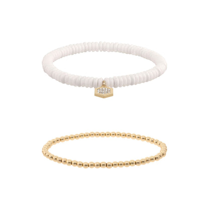 Pulsera DNKY Color Dorado/Blanco 04B00305 Para Dama