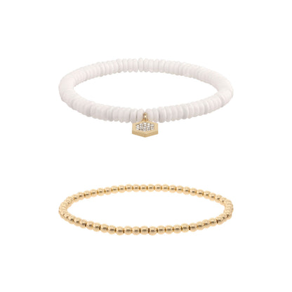 Pulsera DKNY Color Dorado/Blanco 04B00305 Para Dama