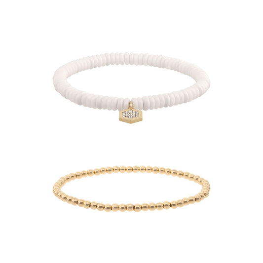 Pulsera DKNY Color Dorado/Blanco 04B00305 Para Dama