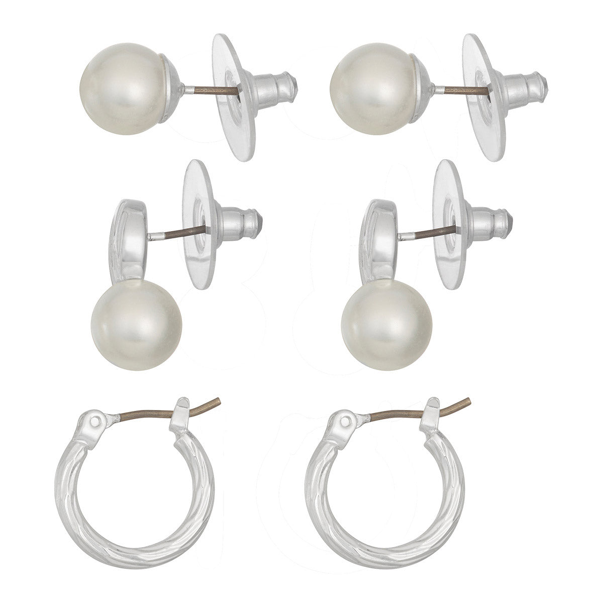 Aretes Napier color plateado 17G01189