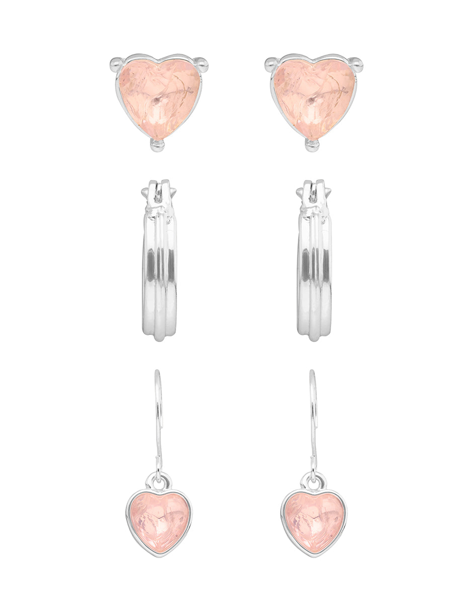 Set Aretes Napier Color Rosa 17G03567 Para Dama