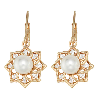 Aretes Napier Color Blanco 17G03661 Para Dama