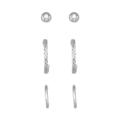 Box Set Aretes Napier Color Plateado 17G03667 Para Dama