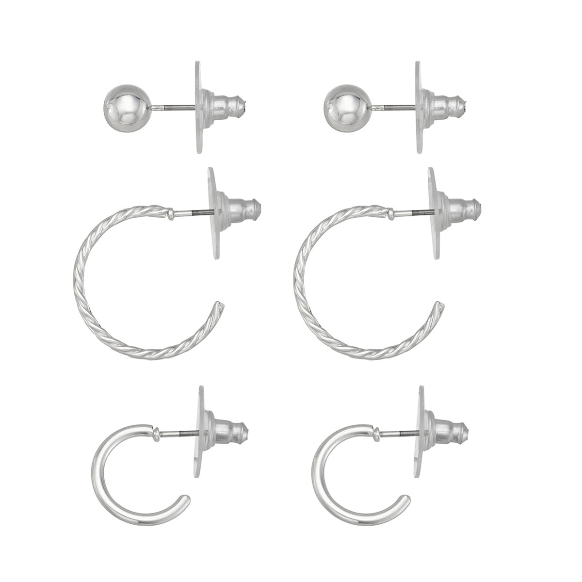Box Set Aretes Napier Color Plateado 17G03667 Para Dama