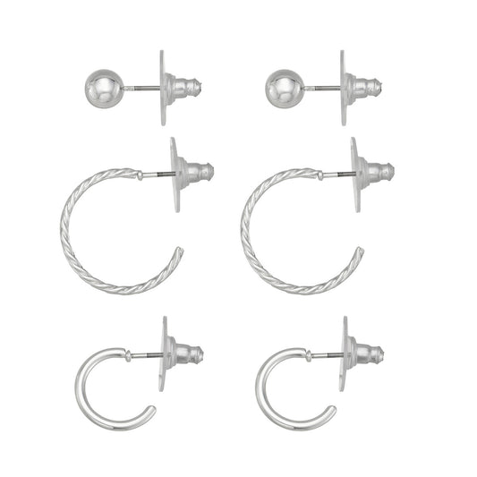 Box Set Aretes Napier Color Plateado 17G03667 Para Dama