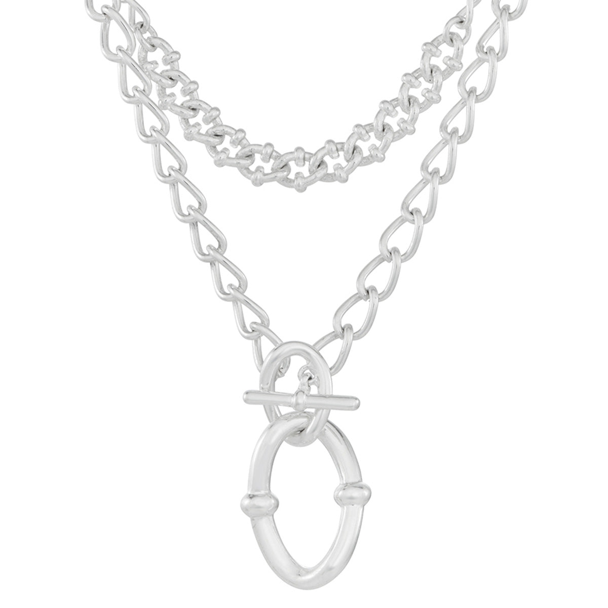 Collar Napier color plateado 17N00217