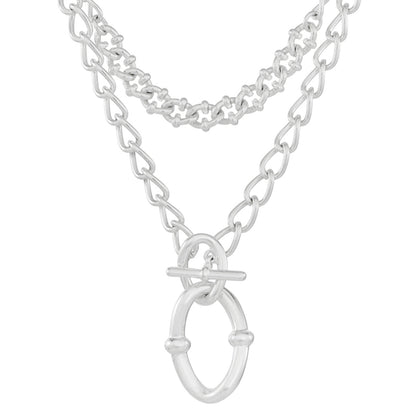 Collar Napier color plateado 17N00217