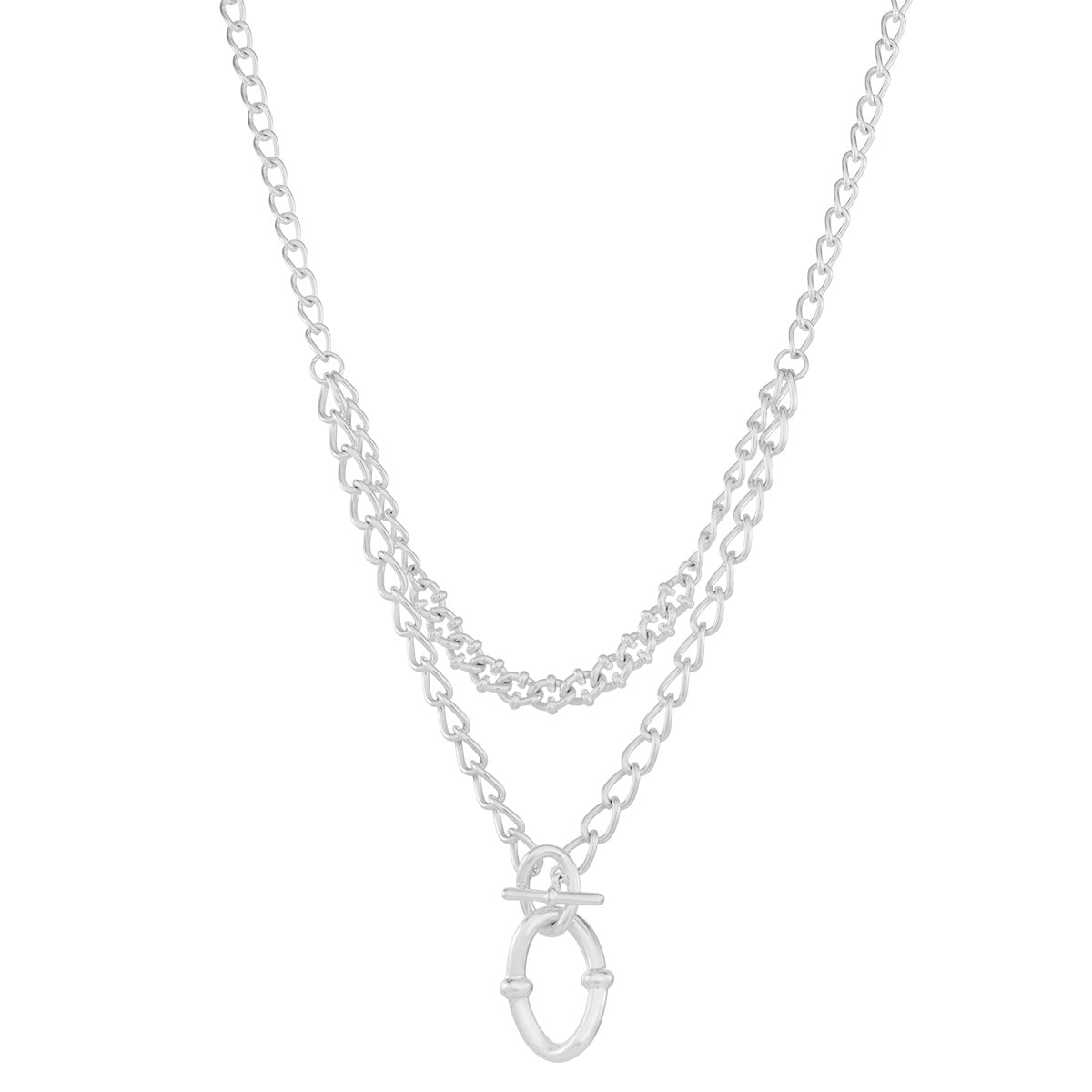 Collar Napier color plateado 17N00217