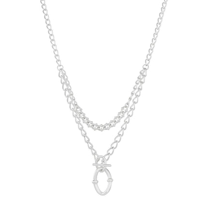 Collar Napier color plateado 17N00217