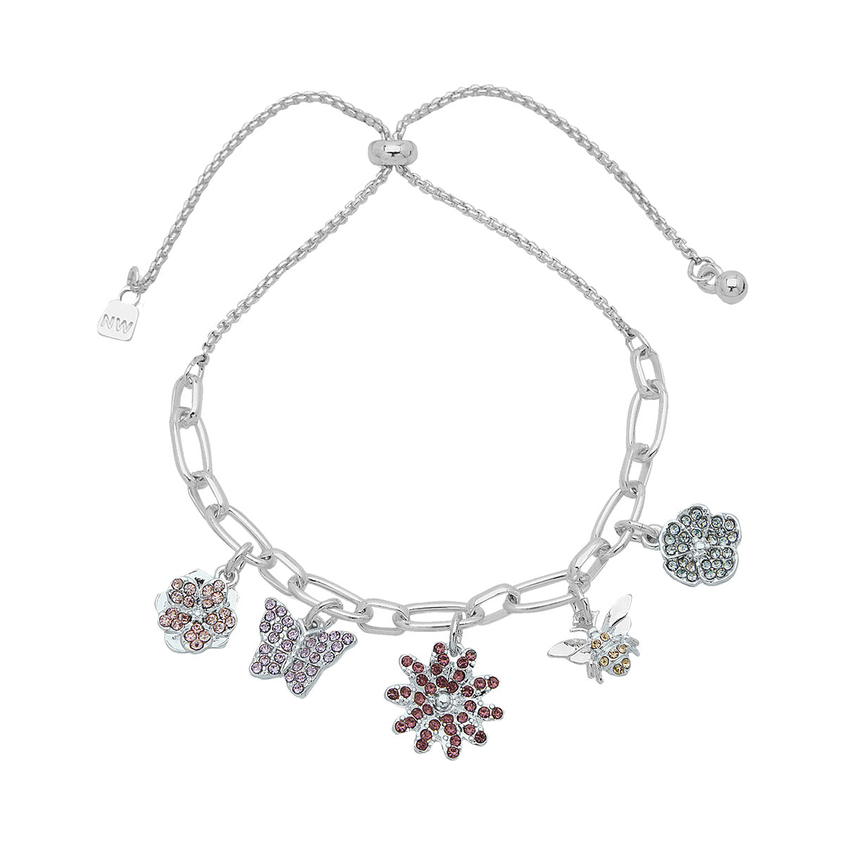 Pulsera Nine West color plateado 19B00409