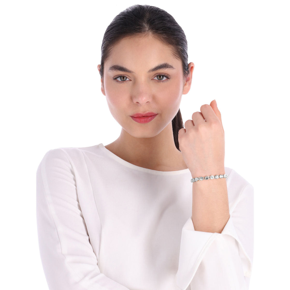 Pulsera Nine West Color Plateado 19B01240 Para Dama