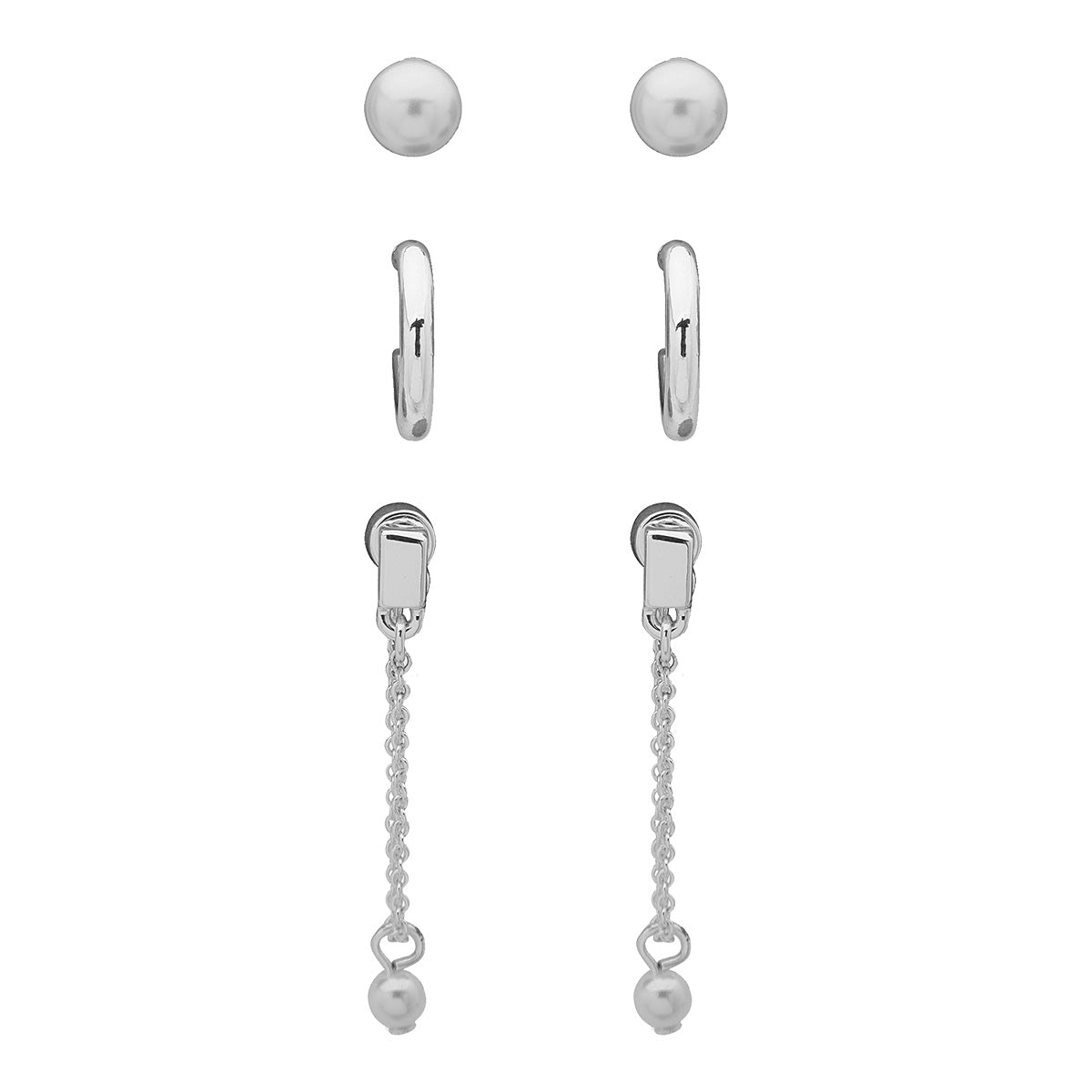 Aretes Nine West color plateado 19G00339