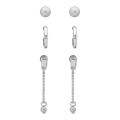 Aretes Nine West color plateado 19G00339