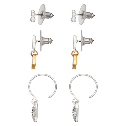 Aretes Nine West color plateado 19G00522