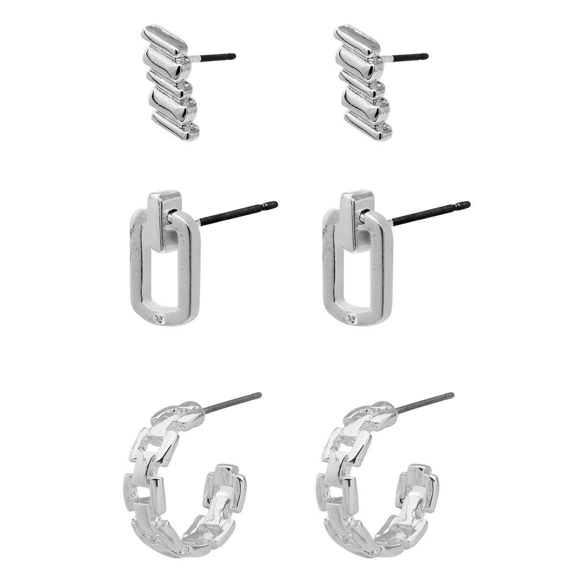 Aretes Nine West color plateado 19G00532