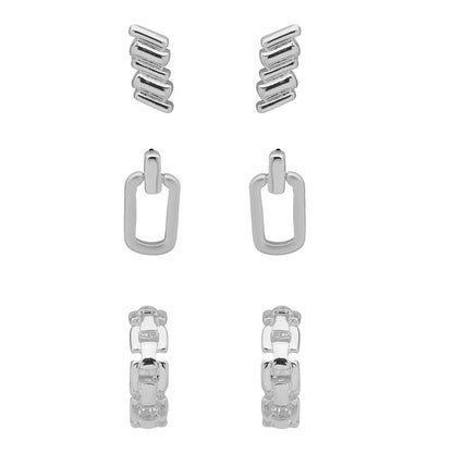 Aretes Nine West color plateado 19G00532