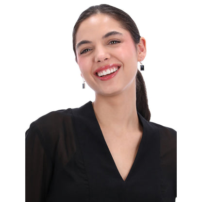 Aretes Nine West Color Plateado 19G03354 Para Dama