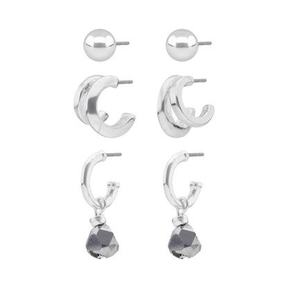 Aretes Nine West Color Plateado 19G03427 Para Dama