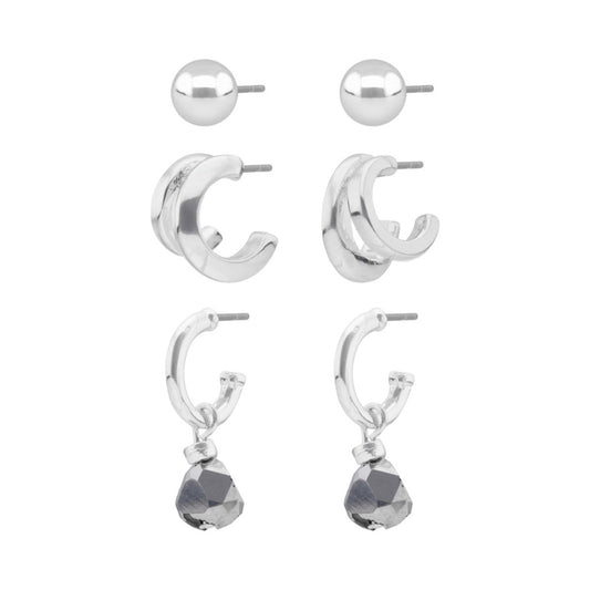 Aretes Nine West Color Plateado 19G03427 Para Dama