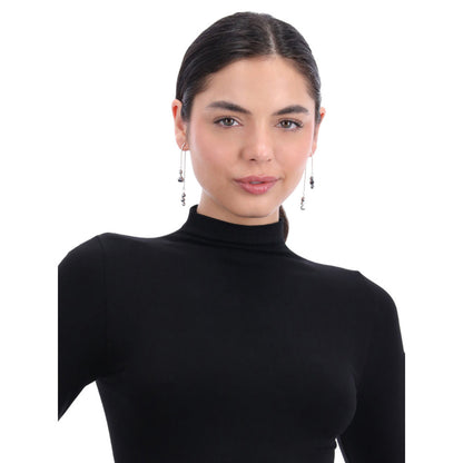 Aretes Nine West Color Plateado 19G03428 Para Dama