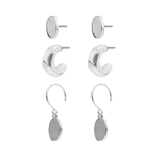 Aretes Nine West Color Plateado 19G03445 Para Dama