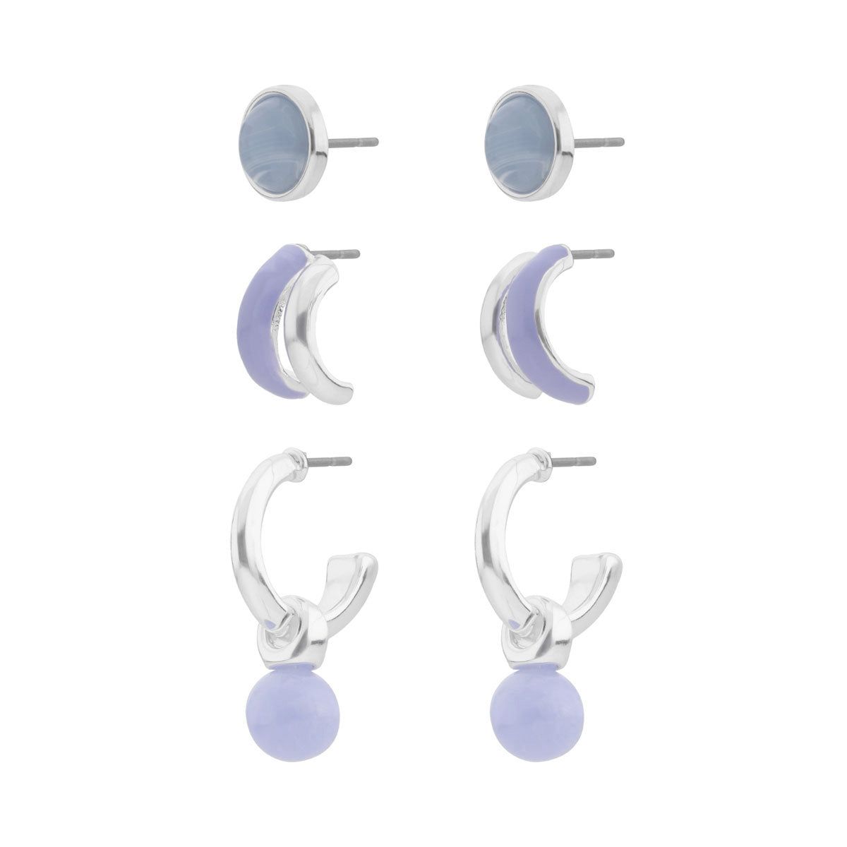 Aretes Nine West Color Plateado 19G03460 Para Dama