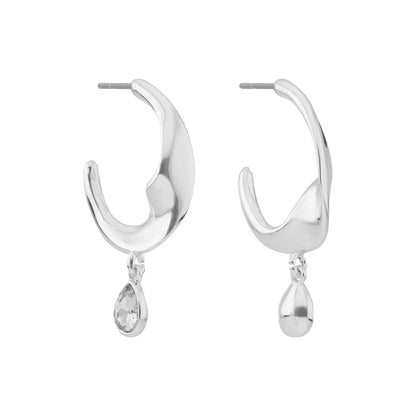 Aretes Nine West Color Plateado 19G03485 Para Dama